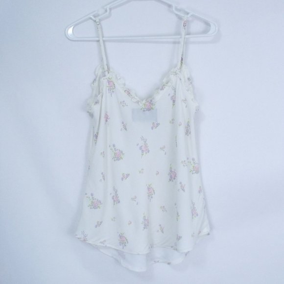 Reformation Fiddle Floral Ruffle Camisole Top L - Picture 6 of 8